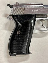 Walther P.38 Nazi Marked and Matching Nickel GI Bring Back 9mm with SS Holster - 5 of 14