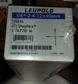 NOS Leupold VX-2 VX-II 4-12x40mm Scope
FACTORY SEALED BOX
LR Duplex Reticle
Matte - 7 of 7