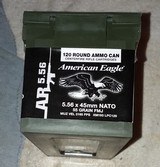 5.56 x 45mm Federal American Eagle Brand Loaded Ammunition
FACTORY SEALED 120 Round Box - 1 of 4
