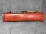 ELLIOTT-style leather gun case 30" with strap. - 1 of 4