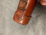 ELLIOTT-style leather gun case 30" with strap. - 3 of 4