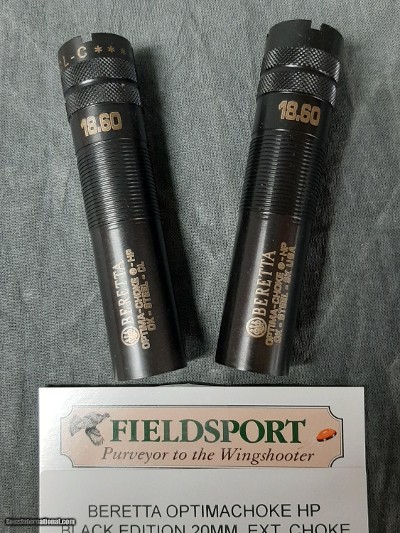 Beretta Optimachoke HP 12 Ga.Black Edition 20 mm. Extended choke tubes.