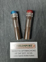 Beretta Optimachoke HP + 3/4 inch Ext. 12 Ga.choke tubes w- color band.
