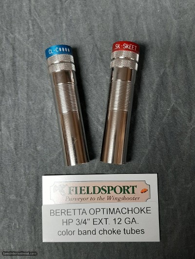 Beretta Optimachoke HP + 3/4 inch Ext. 12 Ga.
choke tubes w- color band.