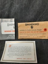 BROWNING DOUBLE AUTOMATIC ORIGINAL OWNERS' MANUAL, ENVELOPE & REGISTRATION CARD