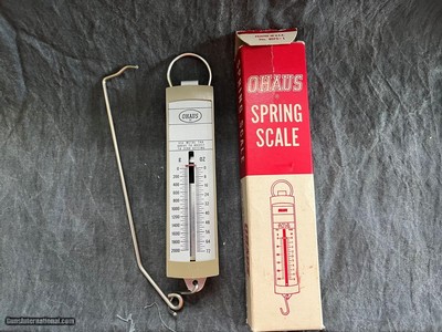 OHAUS, VINTAGE SPRING SCALE, TRIGGER PULL GAUGE MODEL 8004-TO