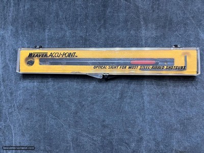 VINTAGE WEAVER ACCU-POINT OPTICAL SIGHT FOR MOST STEEL RIBBED SHOTGUNS