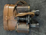 WEISS US SIGNAL CORP. WWI ERA 8X25 BINOCULARS W/ORIGINAL LEATHER CASE - 3 of 6