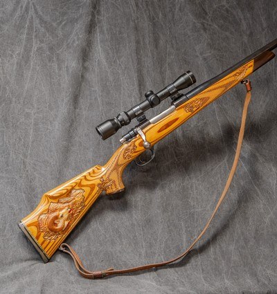 JOE TAYLOR CUSTOM RIFLE .35 BROWN-WHELEN - Image 2 of 3