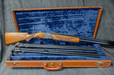 BROWNING CUSTOM SKEET GRADE 1 SUPERPOSED, 3 BBL SET - Image 1 of 8