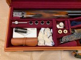 Purdey sidelock Over-Under 20 gauge, 30" Bbls, 2003 and mint, Teage Choke Tubes, Leather Case w/canvas cover - 13 of 15