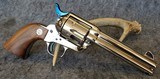 Colt Cutaway SAA Single Action Army 3rd Gen 45 C 4 5/8" Nickel + Nitre Blue Accents - 2 of 14