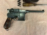 Mauser C96 “Red 9” Complete Rig, 9mm, Pistol Has Matching Numbers, Prussian Contract, C&R Eligible - 4 of 15