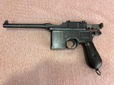 Mauser C96 Broomhandle, Early Wartime Commercial (1915), 7.63x25mm, 5.5