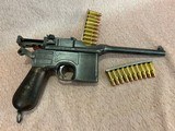 Mauser C96 Broomhandle, Early Wartime Commercial (1915), 7.63x25mm, 5.5