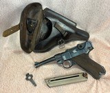 1916 DWM P.08 Luger, 9mm, 4”, Includes Holster, Magazine, and Loading Tool