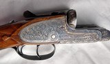 Victor Sarasqueta 12 gauge SxS Model 6E (Ejectors), with full-coverage Acanthus Scroll Engraving and full Case Hardening Colors - 5 of 15