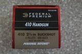 Federal 410 Handgun Personal Defense Shells 2.5" 000 Buckshot Box of (20) - 1 of 1