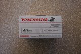 Winchester 40cal S&W 165 Grain FMJ Brass - 1 of 1