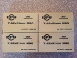 PPU 308 Win 7.62x51mm M80 145 Grain FMJ Brass Cased - 1 of 2