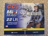 CCI 22 Mini-Mag MEATEATER LR Copper Plated Hollow Point 36 Grain Brass Cased - 1 of 2