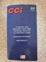 CCI Quiet 22 LR Round Nose 40 Grain Brass Cased Free Shipping - 2 of 2