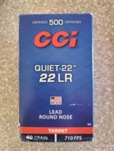 CCI Quiet 22 LR Round Nose 40 Grain Brass Cased Free Shipping - 1 of 2