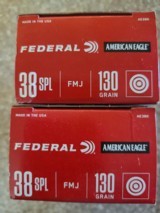 Federal 38 Special 130 Grain FMJ Brass (100) Rounds
Free Shipping - 2 of 2
