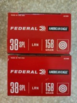 Federal 38 Special 158 Grain Lead Round Nose Brass Cased (100) Rounds
Free Shipping - 2 of 2