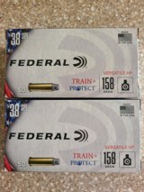 Federal 38 Special 158 Grain VHP Brass Cased (100) Rounds
Free Shipping - 1 of 2