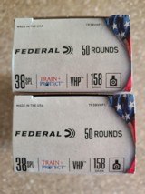 Federal 38 Special 158 Grain VHP Brass Cased (100) Rounds
Free Shipping - 2 of 2