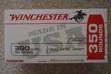 Winchester 380 Auto 95 Grain FMJ Brass Cased - 1 of 1