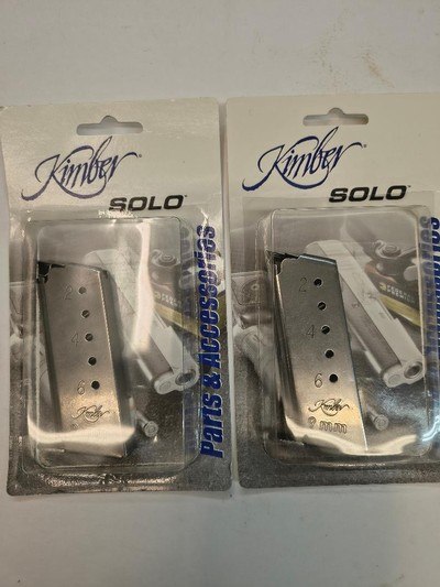 Kimber Solo 9mm Magazines,Priced For A Pair of 2,FREE Shipping - Image 1 of 2