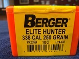 .338 cal bullets, Barnes TTSX 225 cal, Nosler 210 Partition, Berger Elite Hunter 250 NEW!!!!!! - 3 of 5