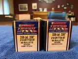 .338 cal bullets, Barnes TTSX 225 cal, Nosler 210 Partition, Berger Elite Hunter 250 NEW!!!!!! - 1 of 5