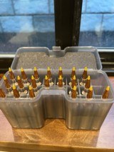 Browning 28 Nosler 155 Grain Ammo 1 Box in Plastic Ammo Case - 1 of 2