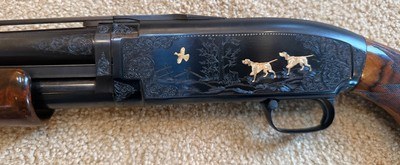 Winchester Model 12 12gauge engraved and custom exhibition wood - Image 4 of 13