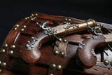 Silver Encrusted Flintlock Blunderbuss Folding Trigger Pocket Pistols  - 8 of 14