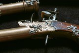 Silver Encrusted Flintlock Blunderbuss Folding Trigger Pocket Pistols  - 10 of 14