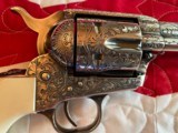Colt Texas Ranger Engraved Silver Plated .45lc - 12 of 20