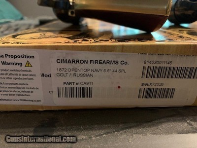 USED CIMARRON 1872 OPEN TOP NAVY REVOLVERS IN .44 SPECIAL - Image 2 of 5