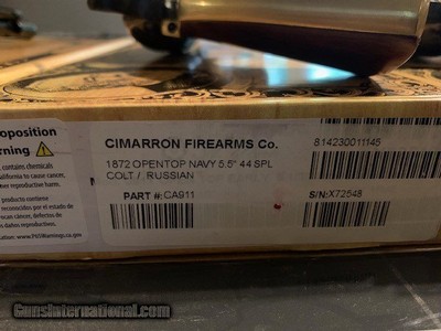 USED CIMARRON 1872 OPEN TOP NAVY REVOLVERS IN .44 SPECIAL - Image 3 of 5