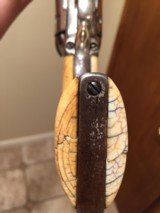 ANTIQUE COLT SINGLE ACTION ARMY .44 GREAT ACID ETCHED PANEL, ORIGINAL IVORY GRIPSNICKEL - 13 of 15