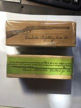 WINCHESTER 1873 RIFLE
AMMO-
2 UNOPENED BOXES
WINCHESTER
and
UNION METALLIC CARTRIDGE - 4 of 6