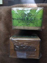 WINCHESTER 1873 RIFLE
AMMO-
2 UNOPENED BOXES
WINCHESTER
and
UNION METALLIC CARTRIDGE - 2 of 6