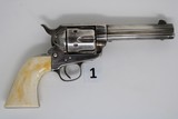 Matched Pair Colt Single Action Army 44-40 4.75" Revolvers - Bianchi Collection - Letters - Black Powder - Ivory Grips - 2 of 20