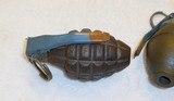 Lot of 3 different vintage Prop Grenades purchased around the mid 1980s - 3 of 11