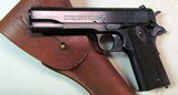 COLT 1911 MFG 1918 BEAUTIFULLY BLUED 99% WITH RARE HOLSTER WITH COLT LETTER