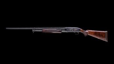 Winchester Model 12 12 Gauge 30” Vent Rib Signed Gold Inlaid Engraving 1959 - Image 11 of 12