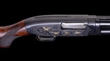 Winchester Model 12 12 Gauge 30” Vent Rib Signed Gold Inlaid Engraving 1959 - Image 4 of 12